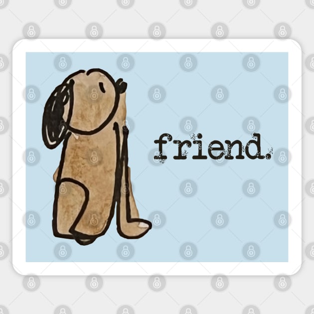 Little Brown Dog Sticker by 6630 Productions